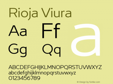 Rioja Viura Version 1.000 Font Sample