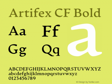 ArtifexCFBold Version 1.000;PS 001.000;hotconv 1.0.88;makeotf.lib2.5.64775;YWFTv17 Font Sample
