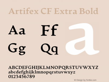 ArtifexCFExtraBold Version 1.000;PS 001.000;hotconv 1.0.88;makeotf.lib2.5.64775;YWFTv17 Font Sample