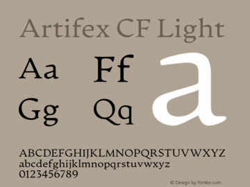 ArtifexCFLight Version 1.000;PS 001.000;hotconv 1.0.88;makeotf.lib2.5.64775;YWFTv17 Font Sample