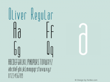 Oliver Regular Version 1.000 Font Sample