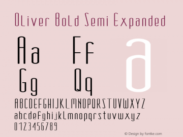 Oliver Bold Semi Expanded Version 1.000 Font Sample