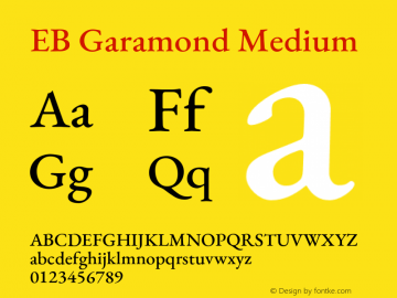 EB Garamond Medium Version 1.000;PS 001.000;hotconv 1.0.88;makeotf.lib2.5.64775 Font Sample
