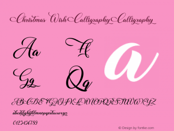 Christmas Wish Calligraphy Calligraphy Version 1.000图片样张
