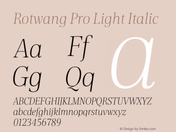 RotwangPro-LightItalic Version 1.000图片样张