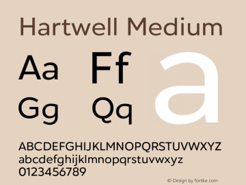 Hartwell-Medium Version 1.001;PS 001.001;hotconv 1.0.88;makeotf.lib2.5.64775 Font Sample
