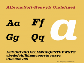 Albiona Soft Heavy It Version 2.000;PS 002.000 Font Sample