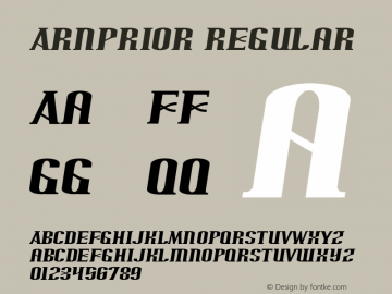 Arnprior Regular Version 3.001 Font Sample