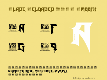 Blade Reloaded DEMO Smooth Version 1.00 September 27, 2018, initial release Font Sample