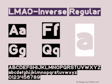 LMAO-Inverse Version 1.00;December 11, 2018;FontCreator 11.5.0.2430 64-bit Font Sample