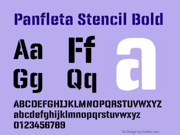 PanfletaStencilBold Version 1.682;YWFTv17图片样张