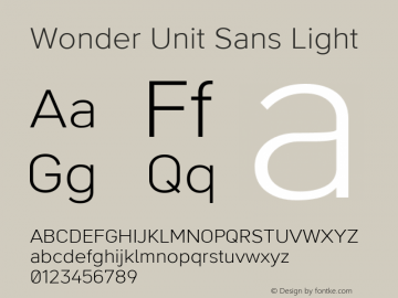 Wonder Unit Sans Light Version 1.002图片样张