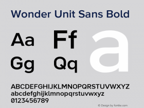 Wonder Unit Sans Semibold Version 1.002图片样张