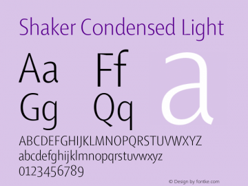 Shaker-CondensedLight Version 1.002图片样张