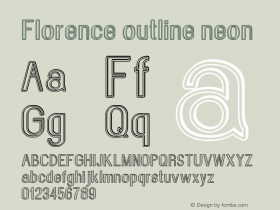 Florence-outlineneon Version 1.020;Fontself Maker 3.0.2图片样张