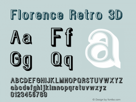 Florence Retro 3D Version 1.002;Fontself Maker 3.1.0图片样张