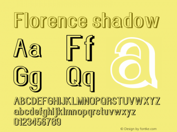 Florence-shadow Version 1.020;Fontself Maker 3.0.2图片样张