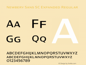 Newbery Sans SC Expanded Regular Version 1.000图片样张