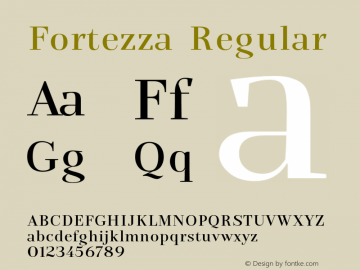 Fortezza Version 1.000;YWFTv17 Font Sample