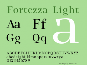 FortezzaLight Version 1.000;YWFTv17 Font Sample