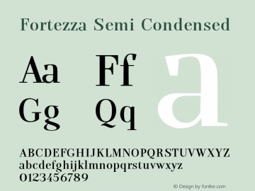 FortezzaSemiCondensed Version 1.000;YWFTv17 Font Sample