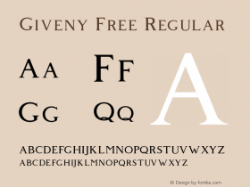 GivenyFree Version Font Sample