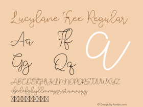 LucylaneFree-Regular 1.0 Font Sample