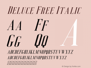 Deluce Free Italic 1.0图片样张