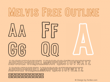 MelvisFree-Outline 1.0 Font Sample