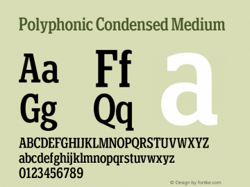 Polyphonic-CondensedMedium Version 1.000;PS 001.000;hotconv 1.0.88;makeotf.lib2.5.64775图片样张