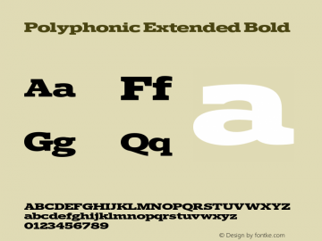 Polyphonic-ExtendedBold Version 1.000;PS 001.000;hotconv 1.0.88;makeotf.lib2.5.64775图片样张
