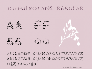 Joyfulbotans Version 001.000 Font Sample