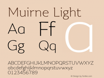 Muirne-Light 001.001 Font Sample