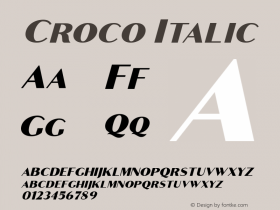 CrocoItalic 1.0;YWFTv17 Font Sample