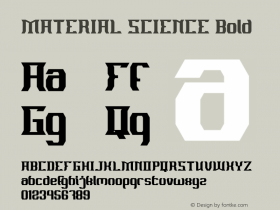 MATERIAL SCIENCE Bold Version 1.00;December 14, 2018;FontCreator 11.5.0.2430 64-bit Font Sample