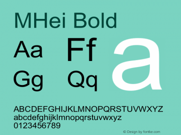 MHeiTGB-Bold 2.20 Font Sample