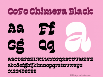 CoFo Chimera Black Version 1.001;PS 1.1;hotconv 1.0.88;makeotf.lib2.5.647800图片样张