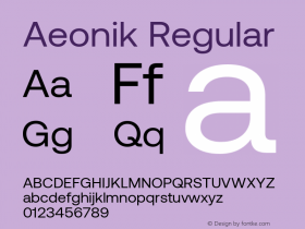 Aeonik Regular Version 1.000图片样张