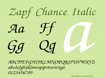 Zapf Chance Italic 001.000图片样张