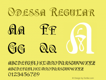 Odessa Regular 001.000 Font Sample