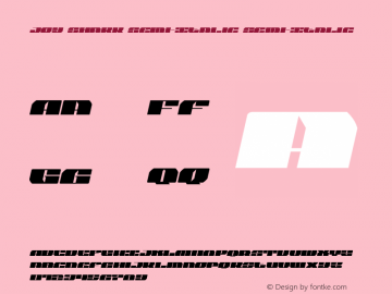 Joy Shark Semi-Italic Version 1.0; 2018 Font Sample