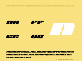 Joy Shark Semi-Condensed Italic Version 1.0; 2018 Font Sample