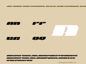 Joy Shark Semi-Expanded Italic Version 1.0; 2018 Font Sample