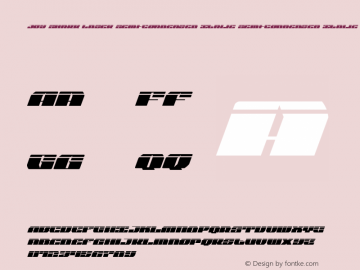 Joy Shark Laser Semi-Condensed Italic Version 1.0; 2018图片样张