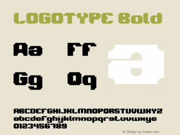 LOGOTYPE Bold Version 1.00;December 18, 2018;FontCreator 11.5.0.2430 64-bit图片样张