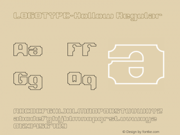 LOGOTYPE-Hollow Version 1.00;December 18, 2018;FontCreator 11.5.0.2430 64-bit图片样张