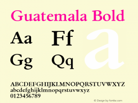 Guatemala Bold Version 1.21图片样张