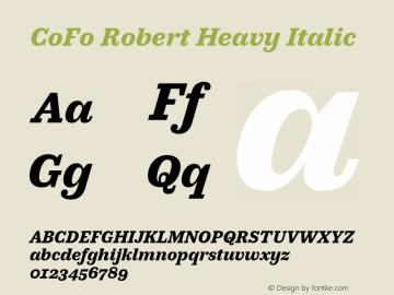 CoFo Robert Heavy Italic Version 1.001;PS 1.1;hotconv 16.6.54;makeotf.lib2.5.65590图片样张