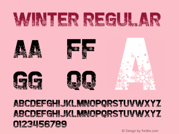 WINTER Version 1.00;November 12, 2018;FontCreator 11.5.0.2422 64-bit Font Sample