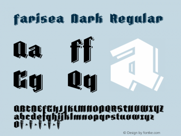Farisea Dark Version 1.186 Font Sample